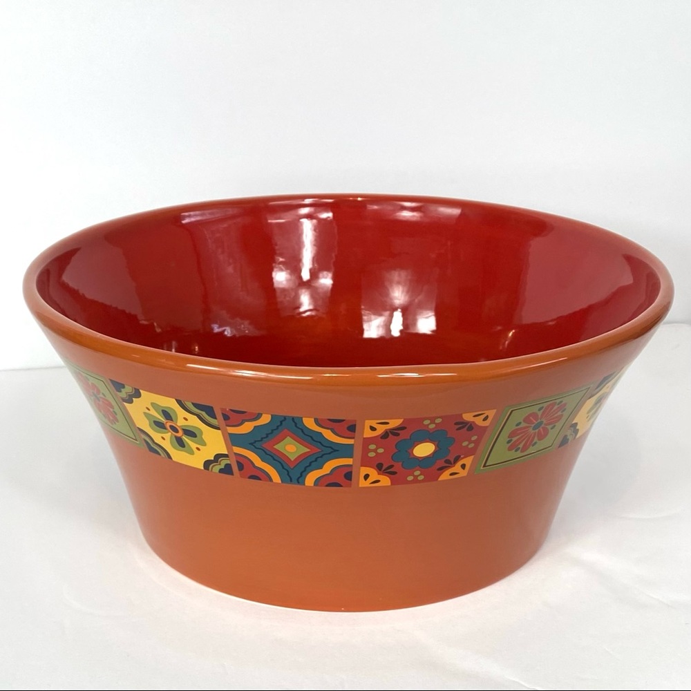 NEW  Baja Collection from HOME/STUDIO  Large Bowl with Southwest Motif  Colorful